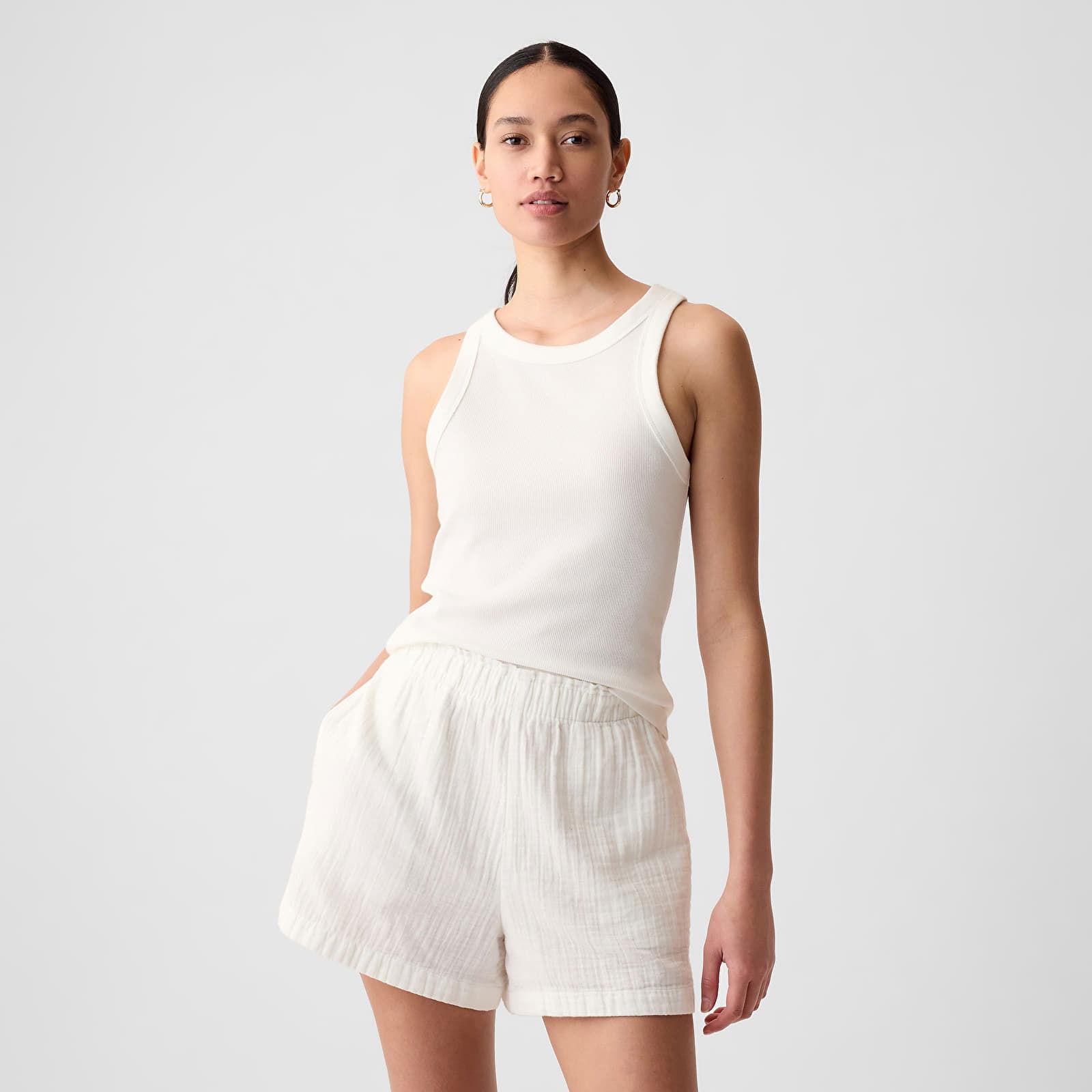 Modal Rib Halter New Off White