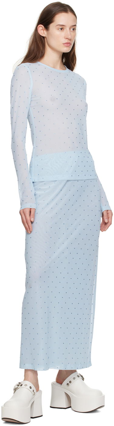 Sukňa Anna Sui Anna Sui Rhinestone Maxi Skirt Modrá | 1024F10, 3