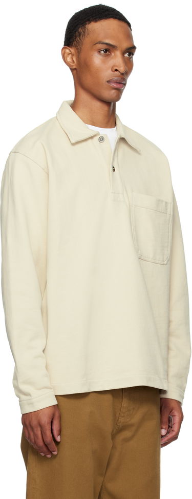 Polo tričko NORSE PROJECTS Norse Projects Fraser Relaxed Organic Loopback Long Sleeve Polo Béžová | N20-1377, 1