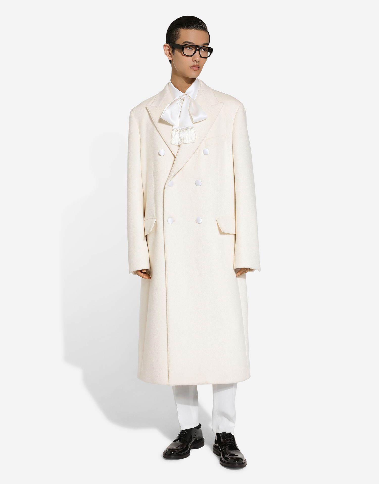 Kabáty Dolce & Gabbana Double-breasted Cashmere Coat Béžová | G049ATFU2OIW4147, 1