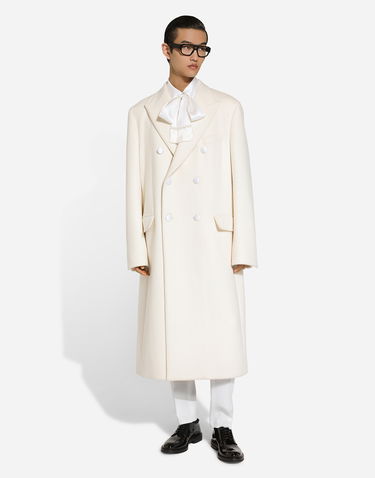 Kabáty Dolce & Gabbana Double-breasted Cashmere Coat Béžová | G049ATFU2OIW4147, 1