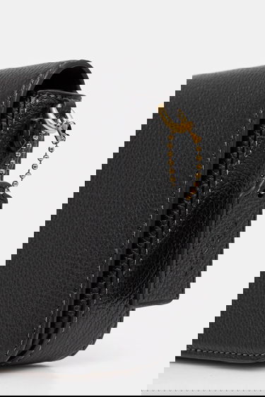 Kabelka Coach Mila Grained Leather Flap Wallet on Chain Čierna | CAO01, 3