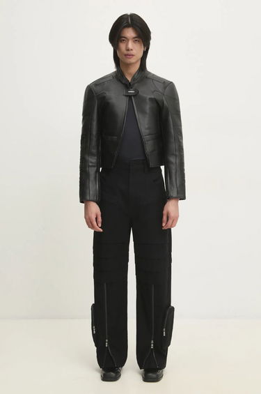 Bunda VETEMENTS VETEMENTS Racing Logo Leather Jacket Čierna | UA66JA210B, 6
