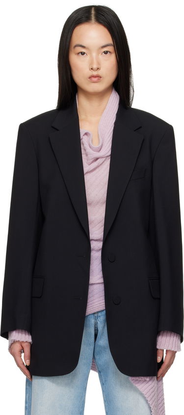 Bunda Dries Van Noten Dries Van Noten Wool & Mohair Blazer Čierna | 251-010402-1381, 0
