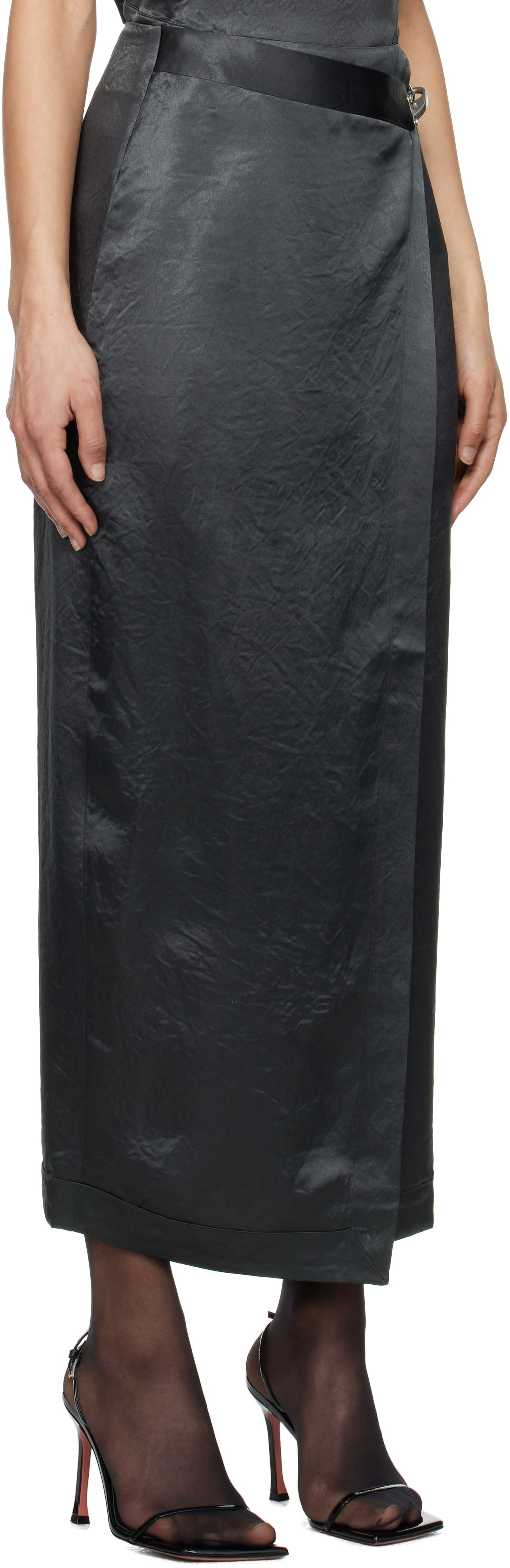 Sukňa Nanushka Nanushka Grisel Maxi Wrap Skirt Čierna | NW25RSSK03277, 1