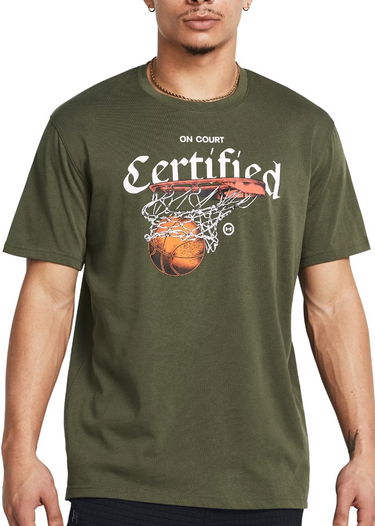 Tričko Under Armour Hoops Certified T-Shirt Zelené | 1387376-390, 0