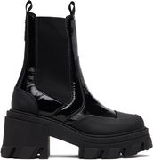 Cleated Heeled Mid Chelsea Boots