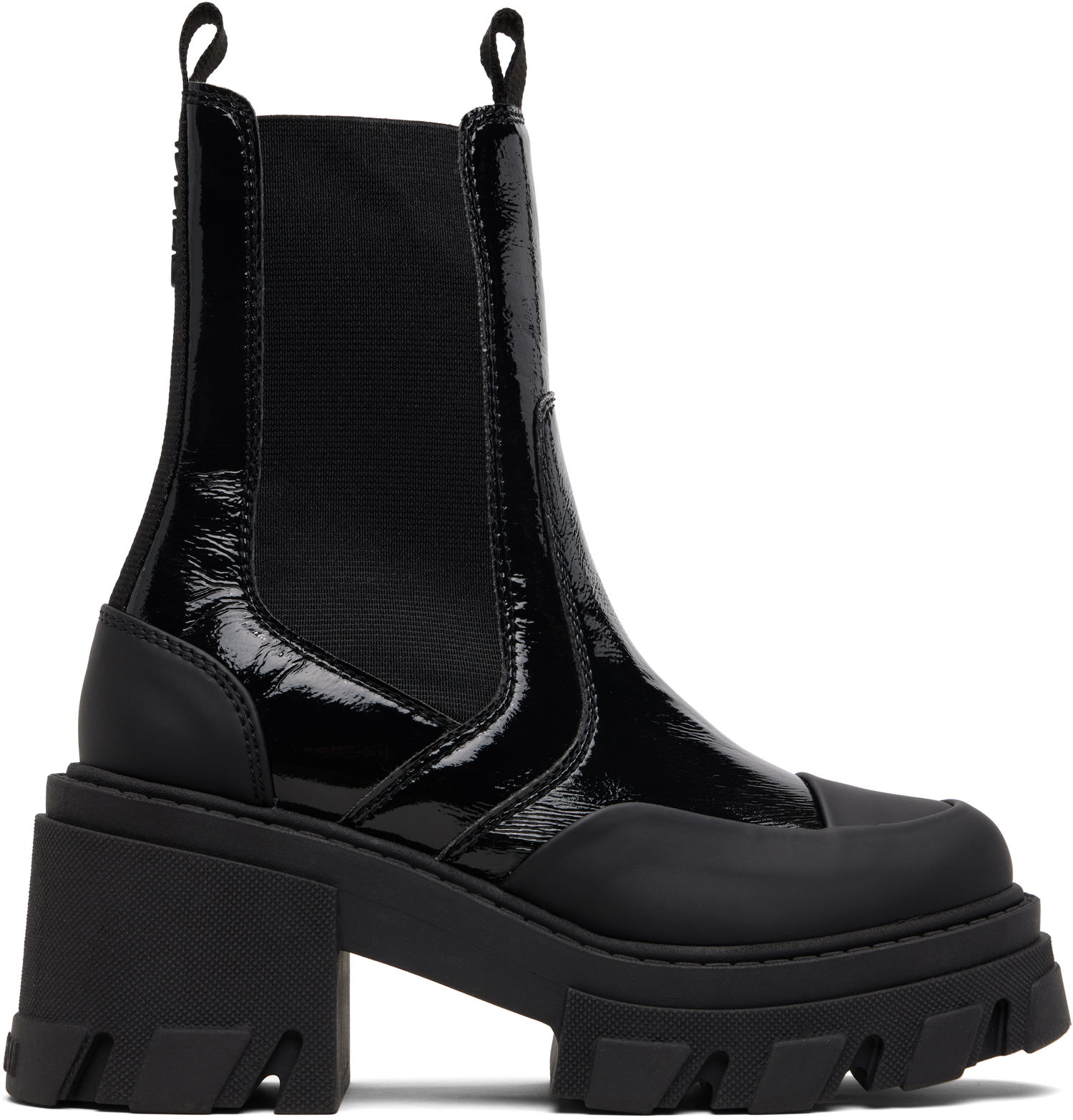 Tenisky a topánky GANNI Cleated Heeled Mid Chelsea Boots Čierna | S3239, 0