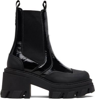 Tenisky a topánky GANNI Cleated Heeled Mid Chelsea Boots Čierna | S3239, 0