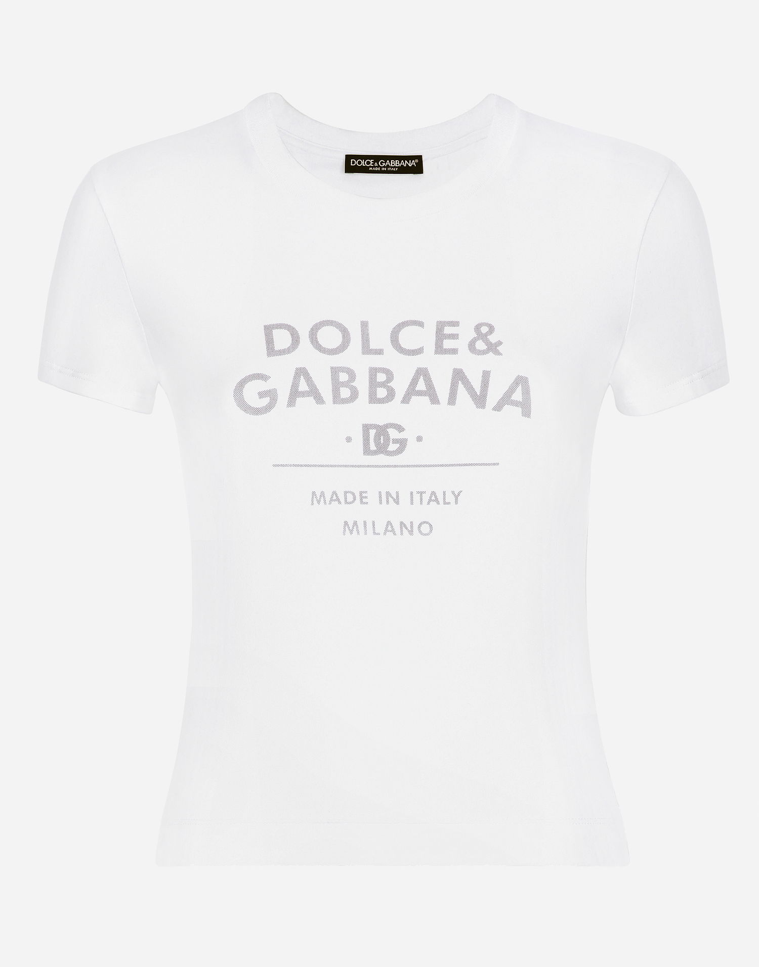 Tričko Dolce & Gabbana Jersey T-shirt With Lettering Biela | F8U48TGDB6WW0800, 0