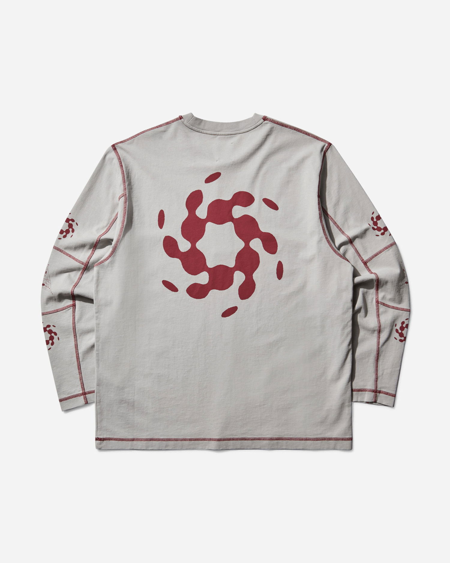 Tričko ROA Info Stitch Organic Longsleeve T-Shirt Šedá | RBMW0543JY56 GRY0004, 0