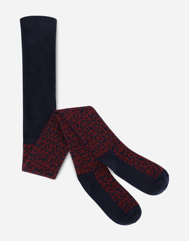 Ponožky Dolce & Gabbana Dolce & Gabbana Jacquard Knit Logo Tights Navy | LBKAE9JBCDOS9000, 2
