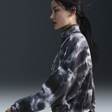 Mikina Nike One Fleece Printed Half-Zip Sweatshirt Čierna | FZ6969-010, 2
