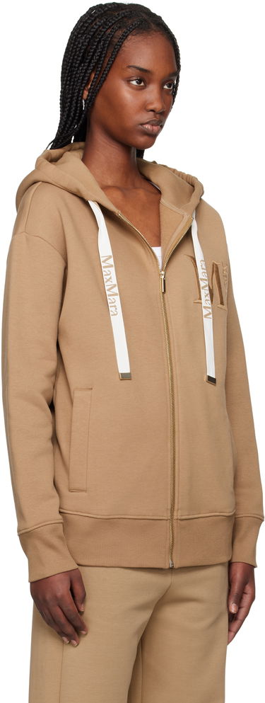 Mikina Max Mara Max Mara Pecos Zip-Up Hoodie Béžová | 2519921031600, 4