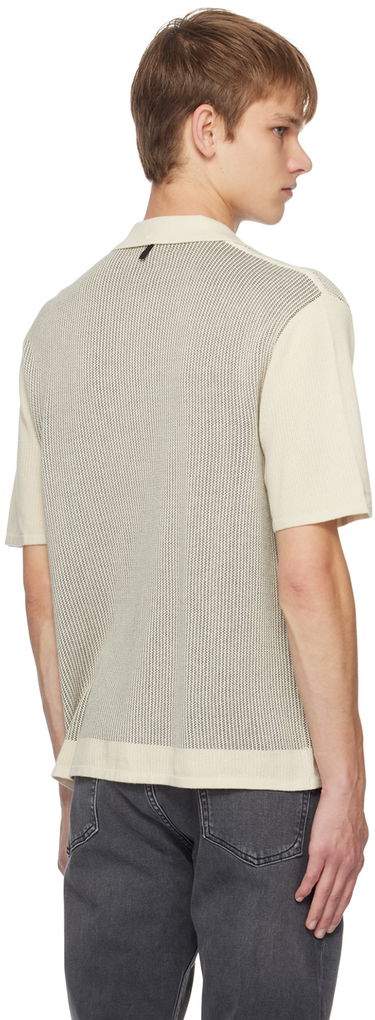 Košeľa rag & bone Harvey Striped Knitted Shirt Biela | MBS22S013KI13, 2