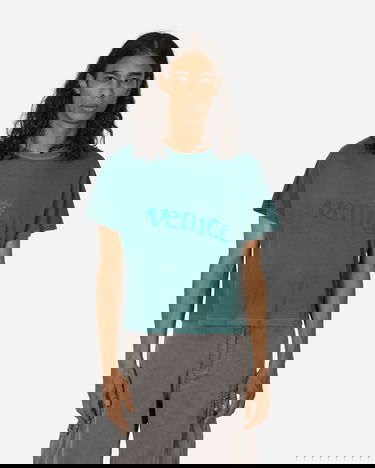 Crop Top ERL Cropped Graphic T-Shirt Zelené | ERL09T001 JADE, 0