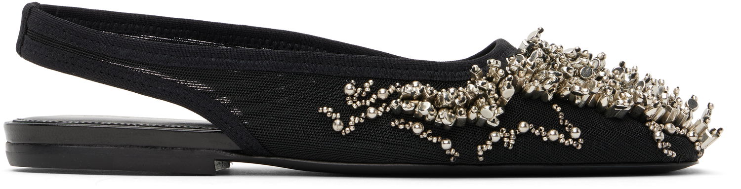 Doplnky Dries Van Noten Dries Van Noten Embellished Mesh Slingback Ballerinas Čierna | WS251-1617-800, 0