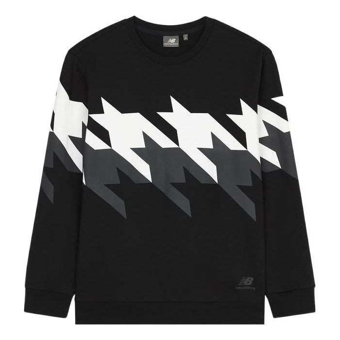Sveter New Balance Houndstooth Sweatshirt Čierna | 5CC37253-BK