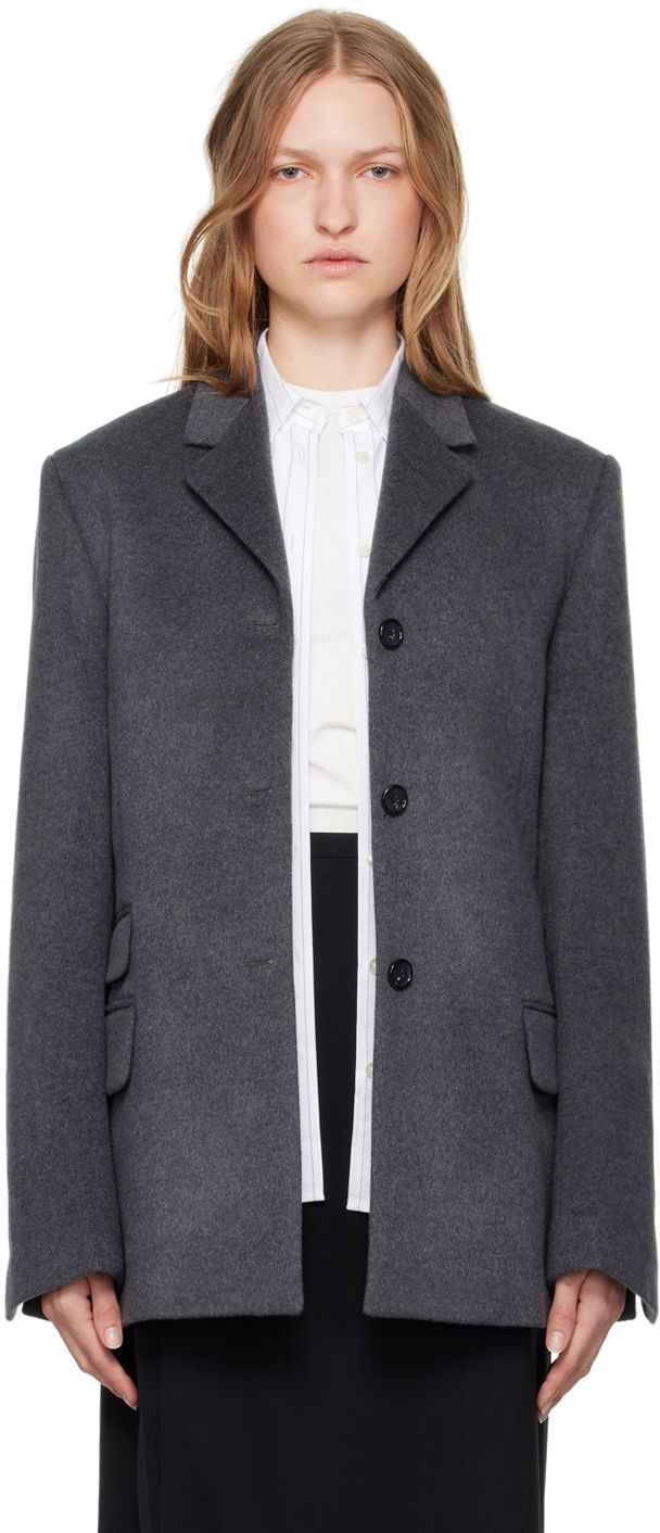 Bunda TOTEME Straight Wool Blazer Šedá | 244-WRZ0045-FB0283, 0