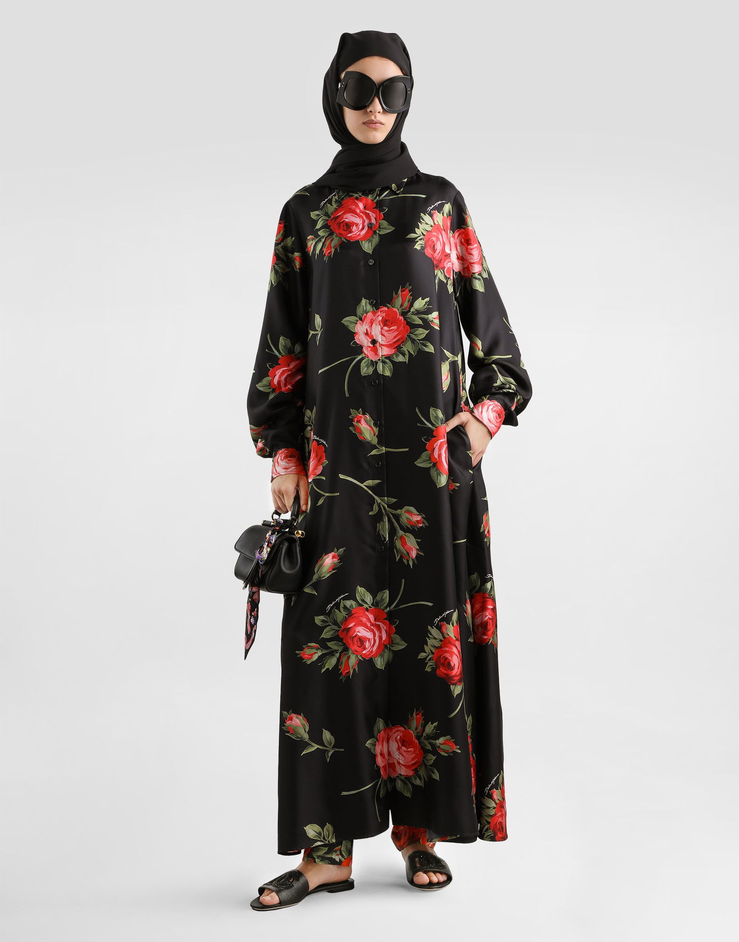 Nohavice Dolce & Gabbana Rose Bouquet-print Vanity Twill Trousers Collection Rôznofarebný | FTDIATIS11GHN5ZN, 1