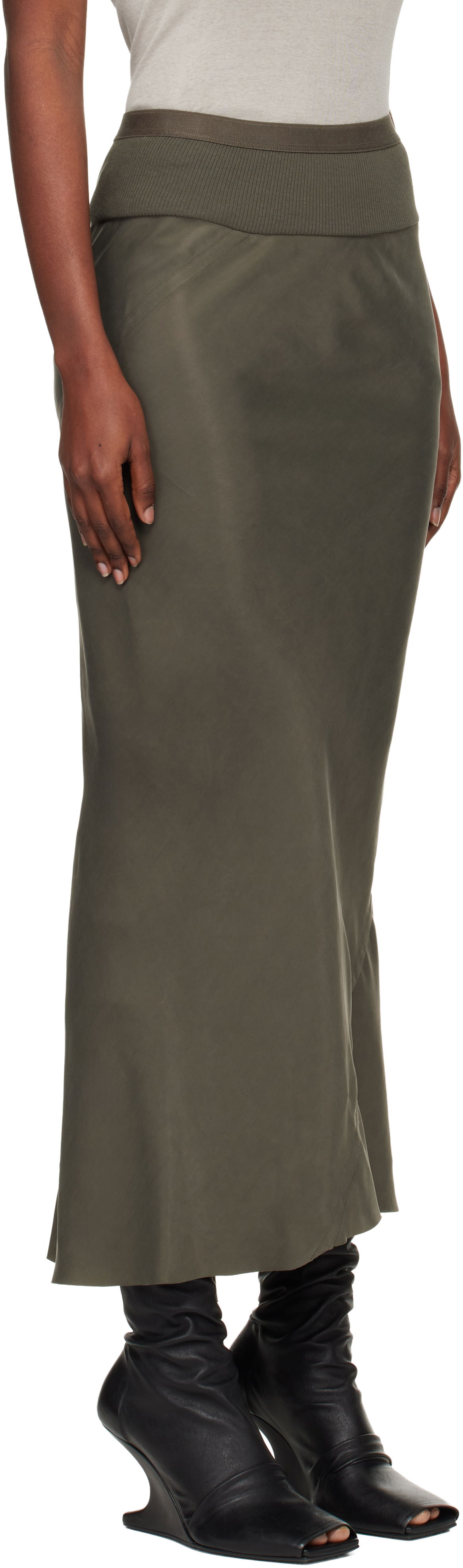 Sukňa Rick Owens Concordians Calf Bias Midi Skirt Zelené | RP02E4334 HSCH, 1