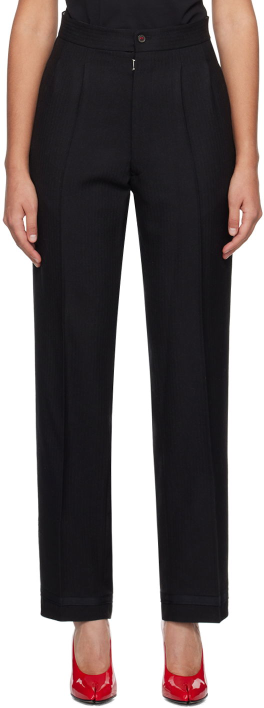 Nohavice Maison Margiela Creased Formal Trousers Čierna | SI0KA0005 S60307, 0
