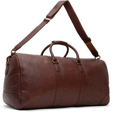 Cestovná taška Polo by Ralph Lauren Ralph Lauren Heritage Leather Duffle Bag Hnedá | 405946034001, 2