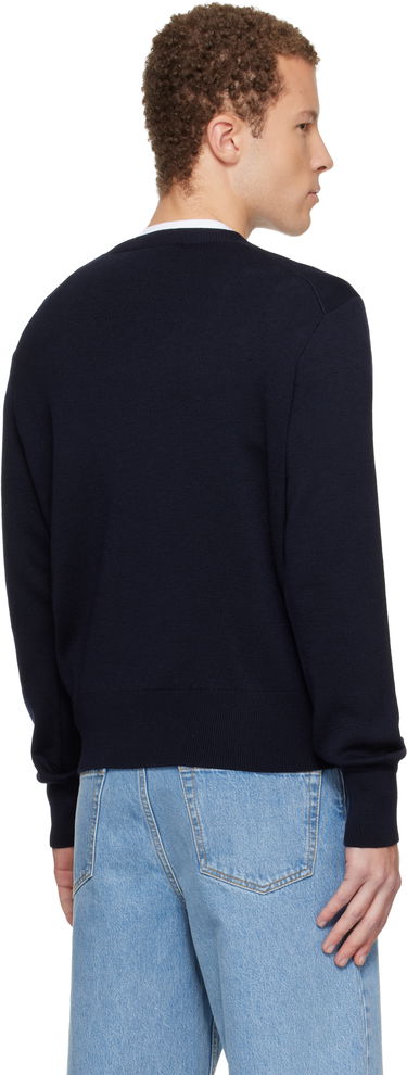 Sveter AMI Wool Ami De Coeur Crewneck Sweater Navy | H25HKS826.001, 2