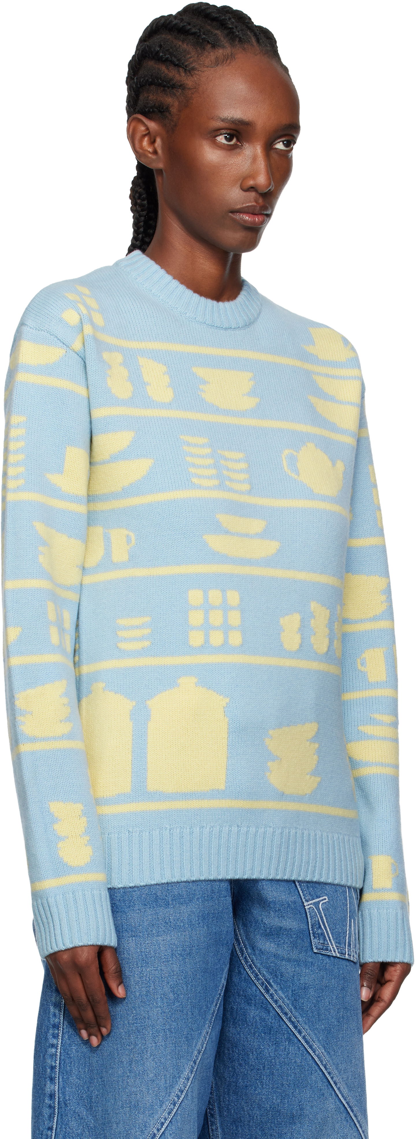 Sveter JW Anderson JW Anderson Crockery Jacquard Sweater Rôznofarebný | KW1490-YN0379, 1