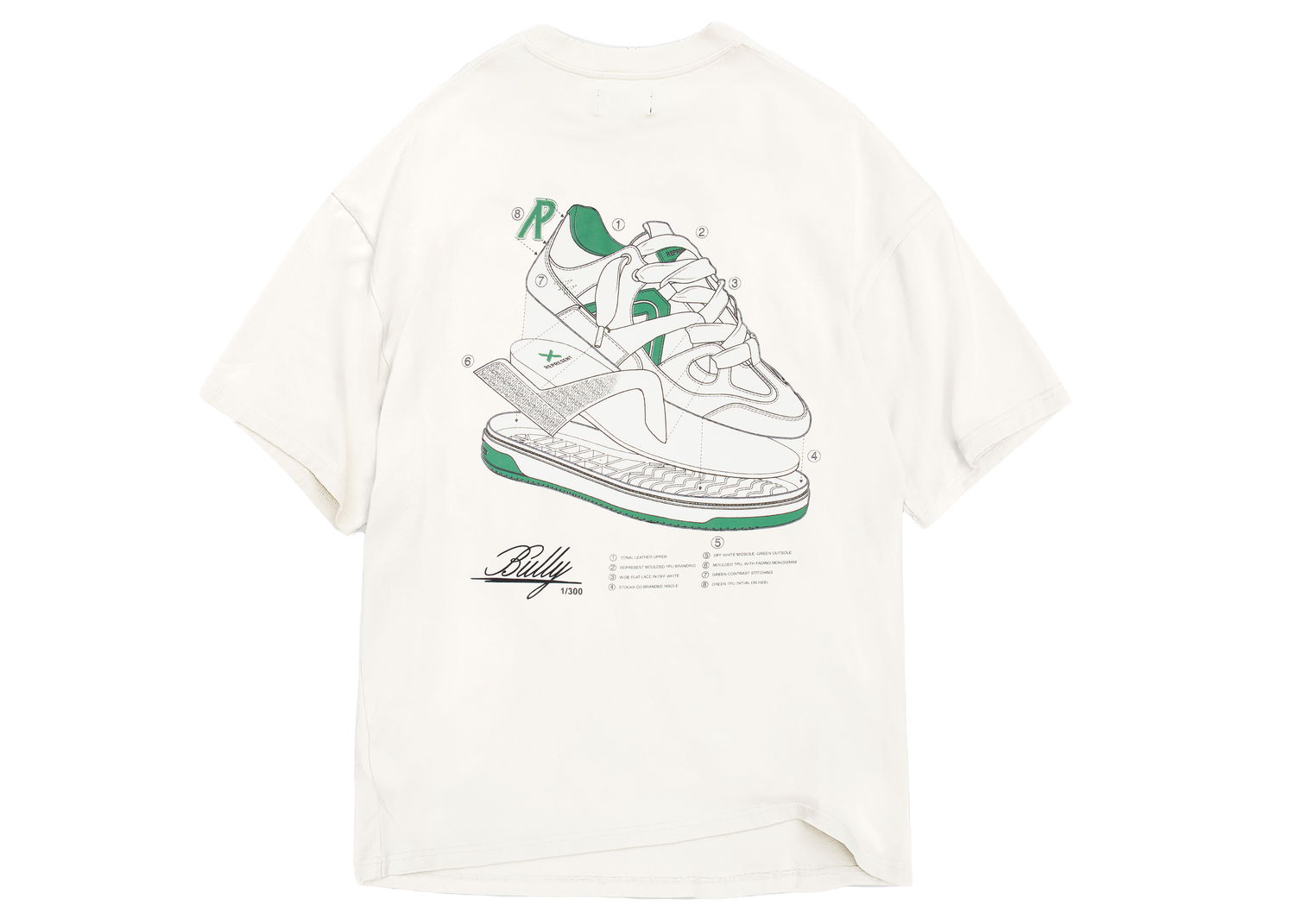 Tričko Represent Clo Represent x StockX Bully Tee (Edition of 300) Flat White Biela | MLM474-72, 0