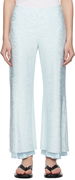 Jil Sander Fluid Viscose Flower Jacquard Trousers
