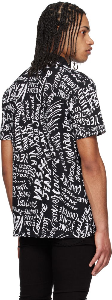 Polo tričko Versace Versace Jeans Couture Logo Pattern Polo Čierna | E78GAG6R0_EJS459, 2