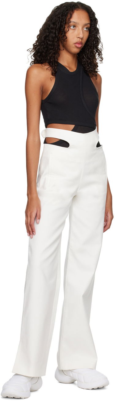 Nohavice Dion Lee Dion Lee Y-Front Buckle Trousers Biela | C2099R23, 3