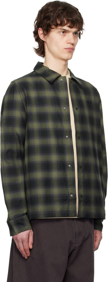 Košeľa Fred Perry Fred Perry Blurred Tartan Overshirt Zelené | M8718, 1