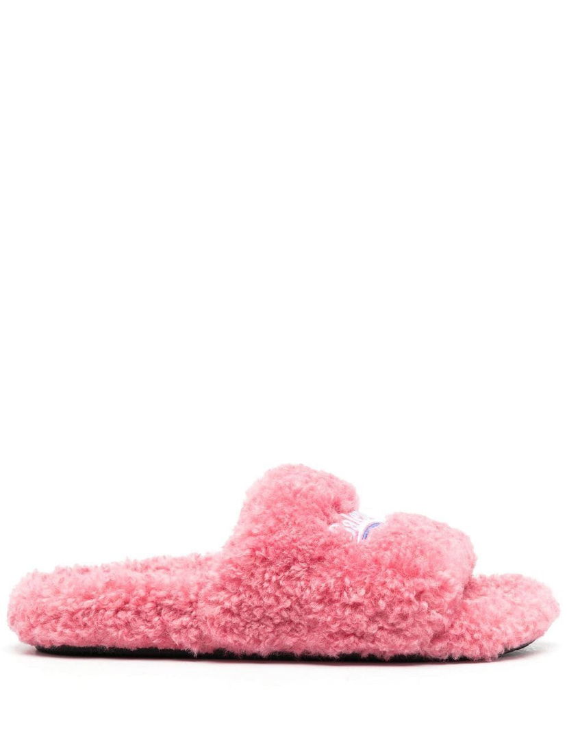 Tenisky a topánky Balenciaga Faux Fur Slide Sandals Ružová | 654261W2DO15596