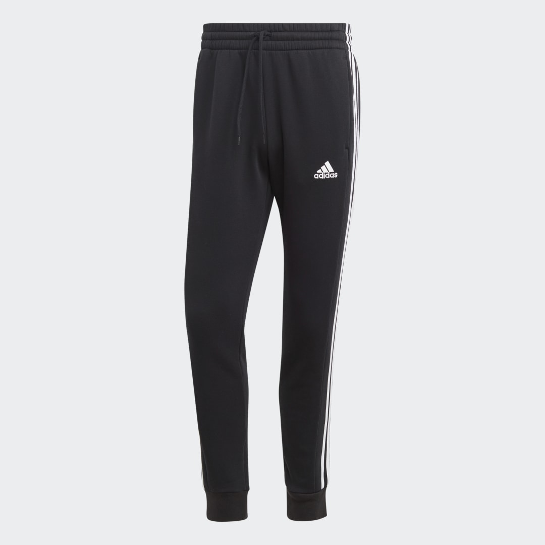 Essentials Fleece 3-Stripes Tapered Cuff Pants