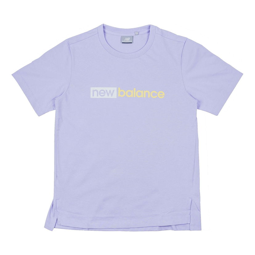 Tričko New Balance Logo Print Casual T-Shirt Fialová | NEA2E032-DV