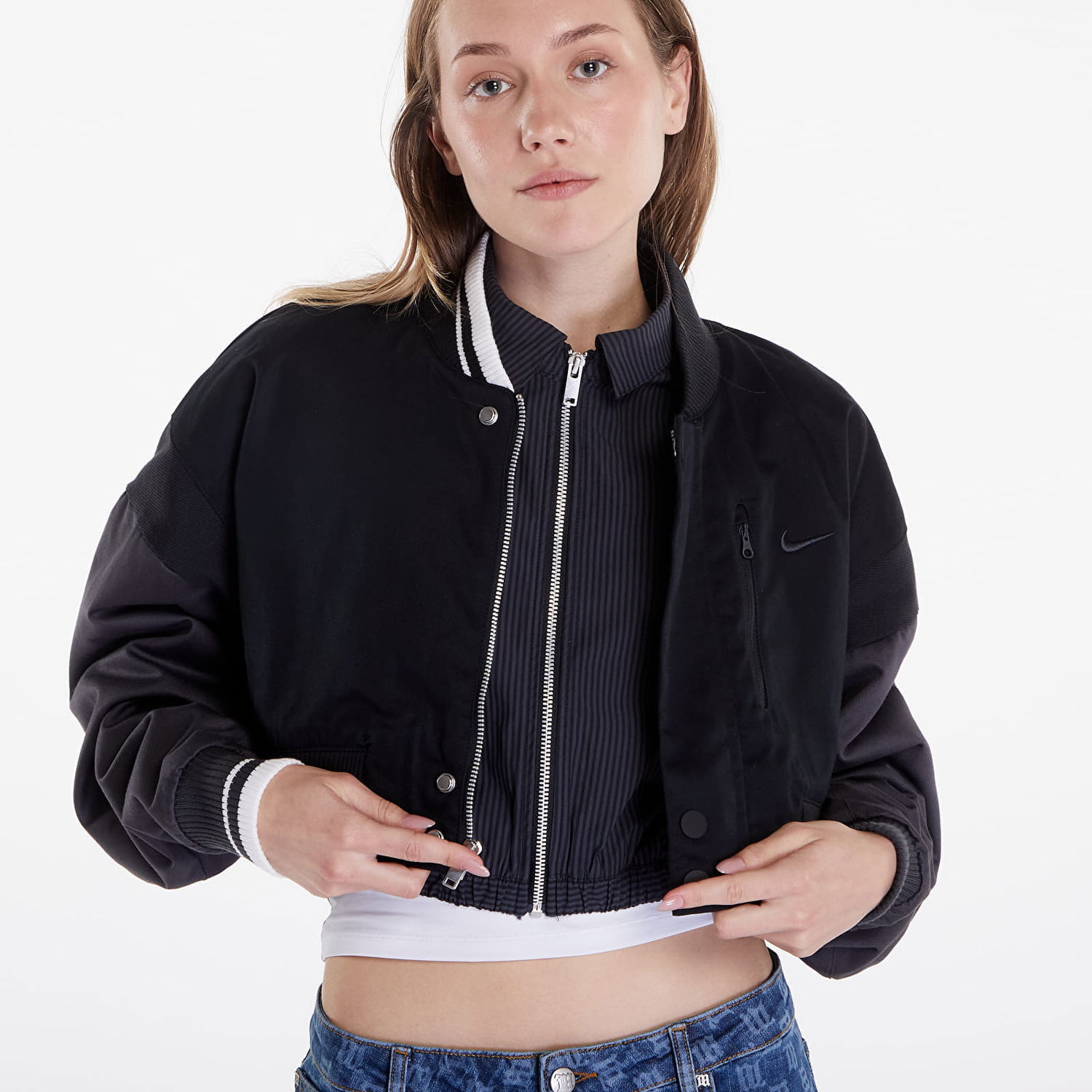 Bomber bunda Nike Sportswear Canvas Destroyer Jacket Čierna | FN2314-010, 1