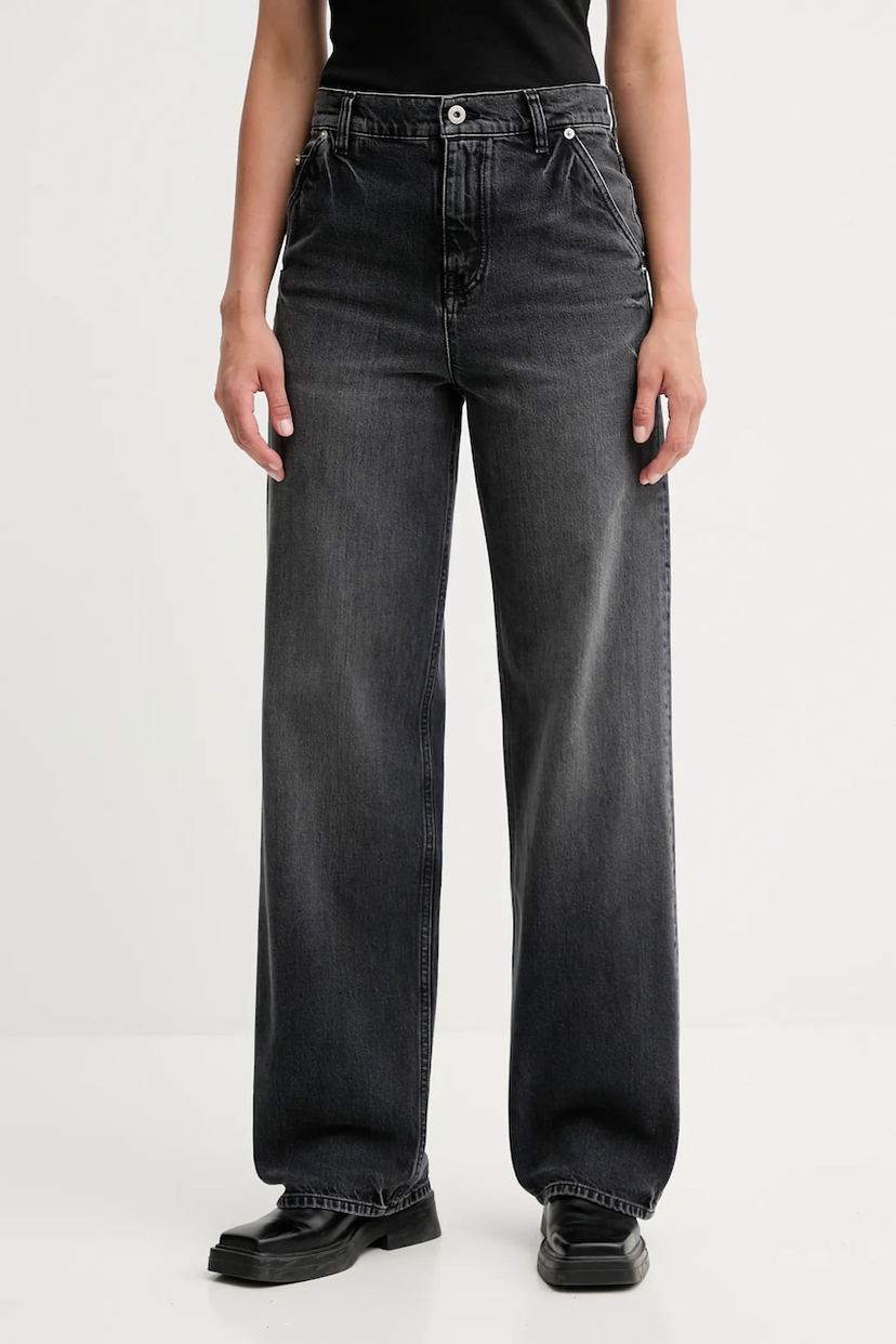 Džínsy KENZO Kenzo x Futura High-Waisted Wide-Leg Jeans Čierna | FF62DP2356C8