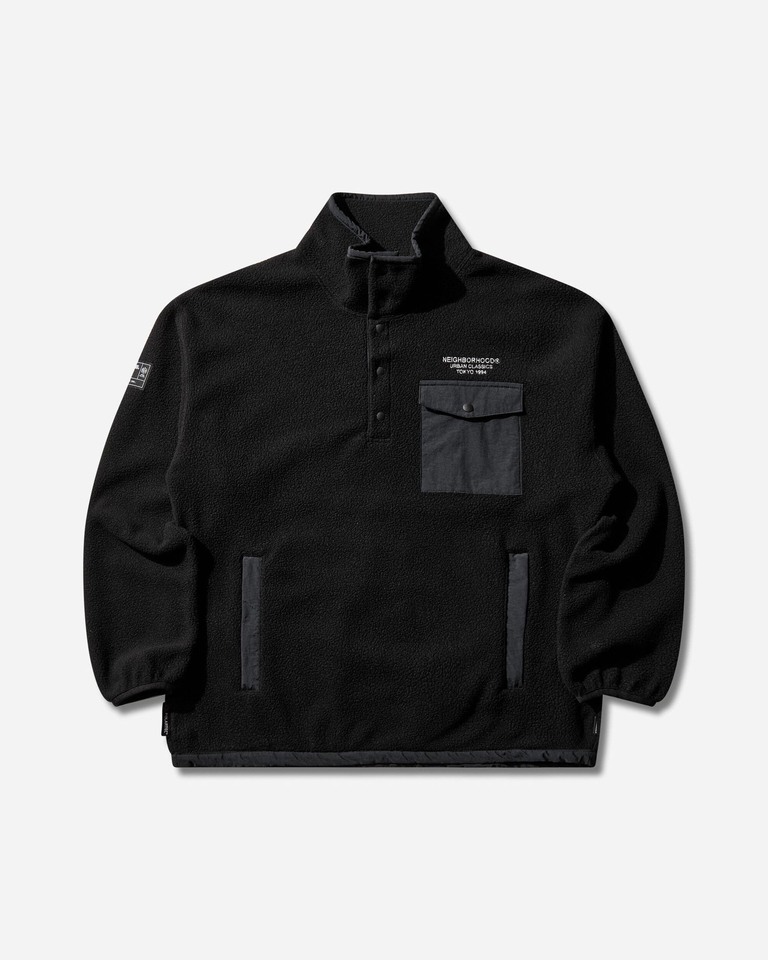 Mikina Neighborhood NEIGHBORHOOD Urban Classics Polartec Fleece Stand Collar Pullover Čierna | 252FPNH-CSM02 BLACK, 0