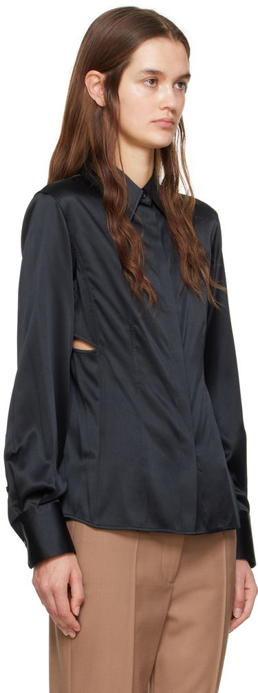 Košeľa Helmut Lang Slash Satin Shirt Čierna | N10HW507, 1