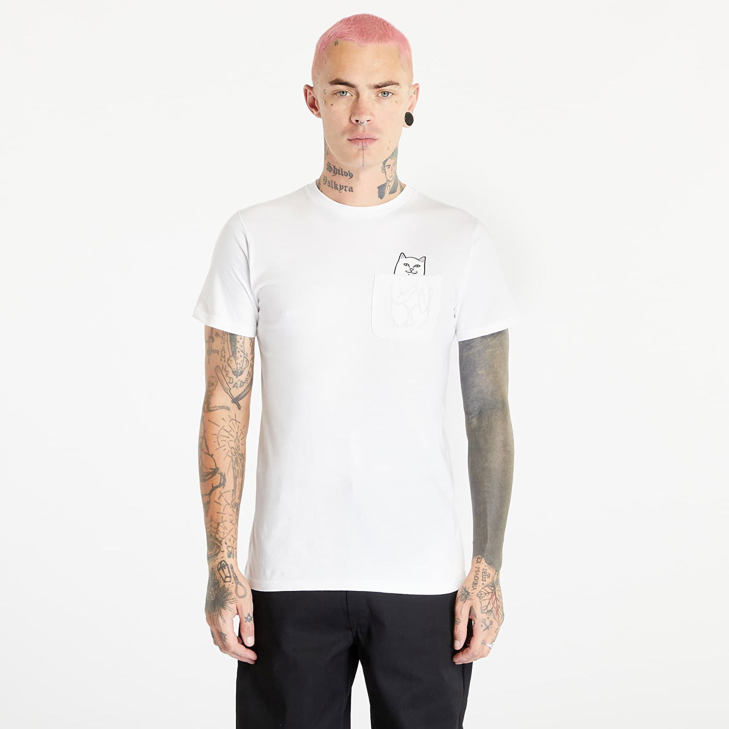 Tričko RIPNDIP Lord Nermal Pocket Tee Biela | RND0205 NEW EAN, 0