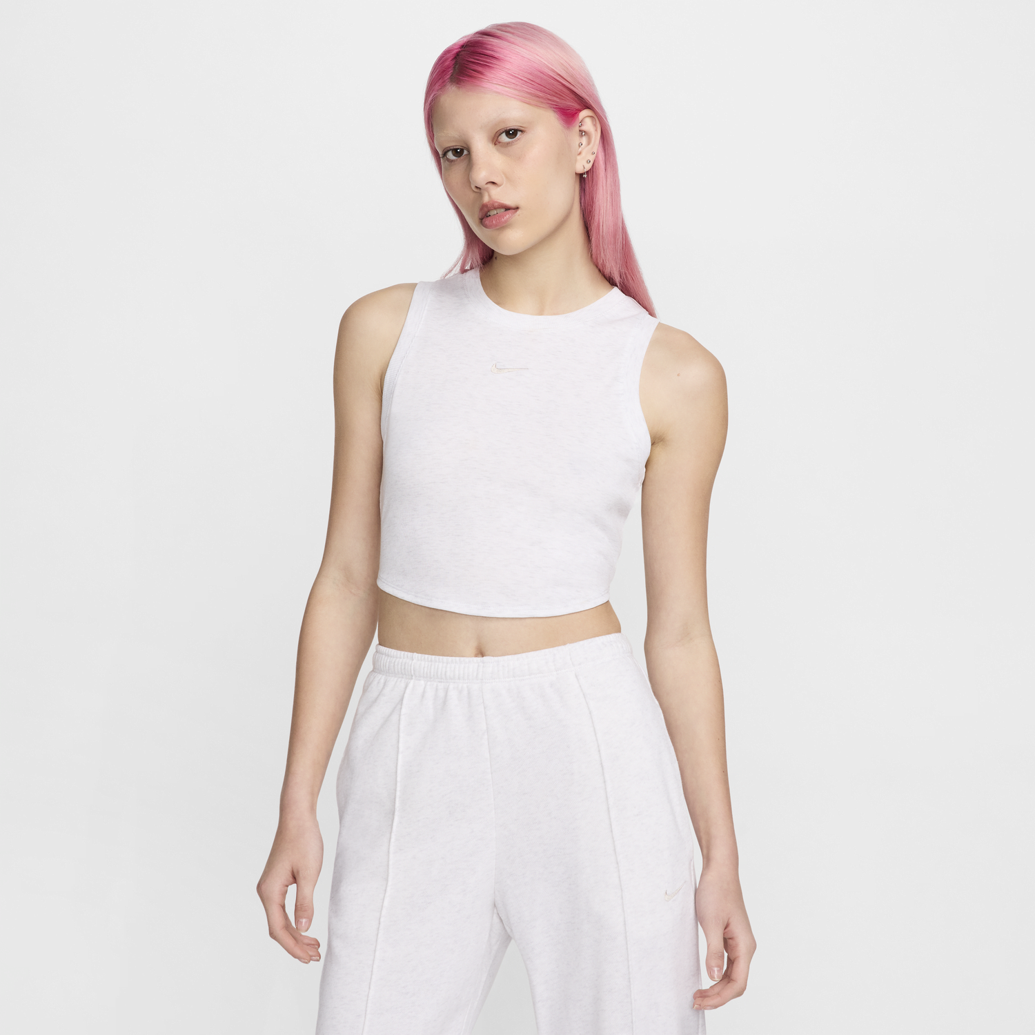 Crop Top Nike Sportswear Chill Knit Béžová | FB8279-051, 0