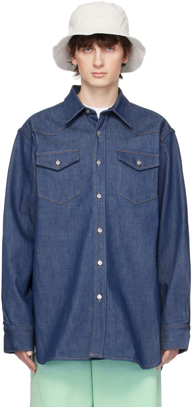 Button-Up Denim Shirt