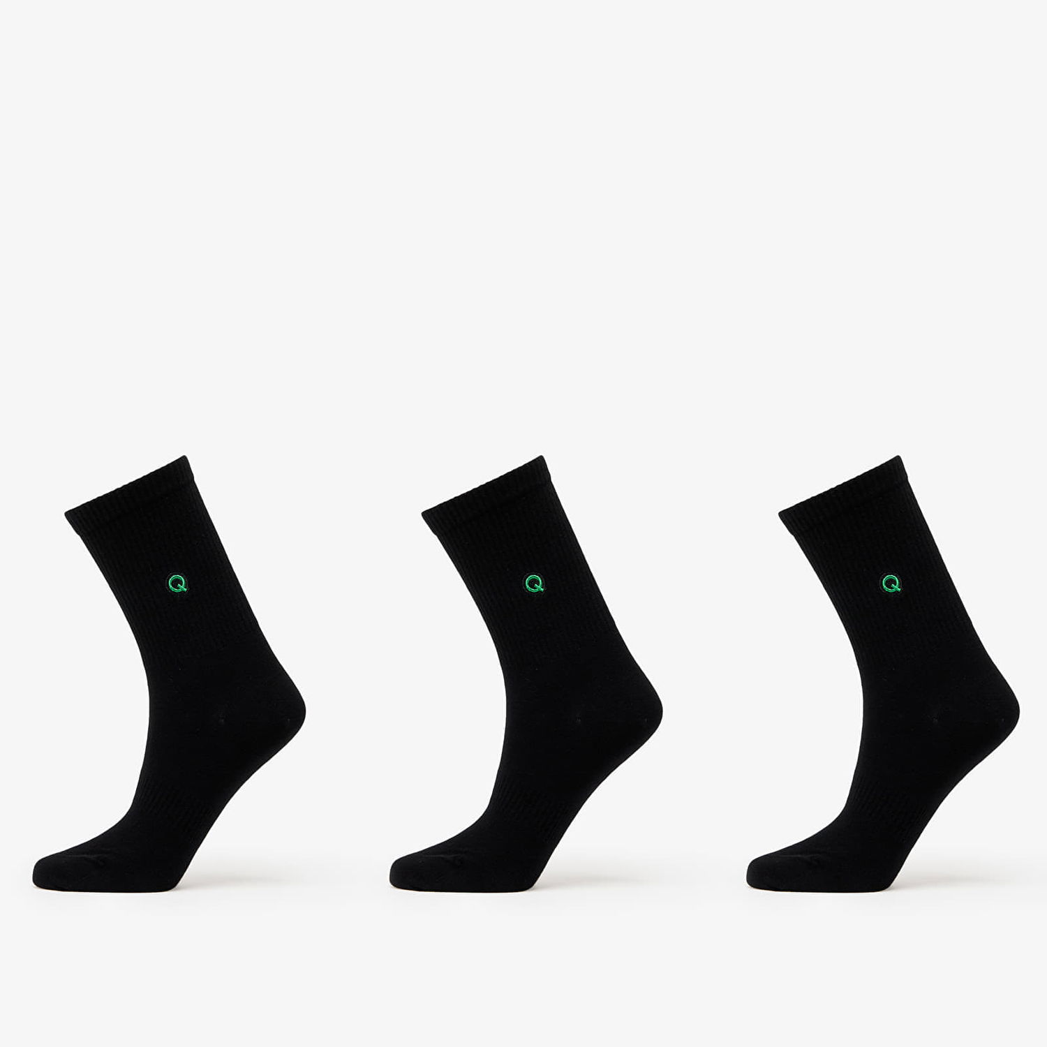 Ponožky Queens Essential Short Crew Socks 3-Pack Čierna | QNS_064, 0