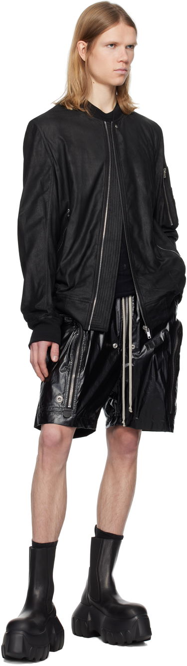 Bomber bunda Rick Owens Rick Owens Hollywood Classic Flight Leather Jacket Čierna | RU01E5778 LBA, 3