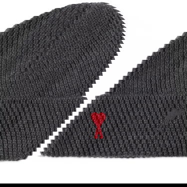 Kulicha AMI Paris A Heart Logo Beanie Šedá | BFUHA106-018-084, 0