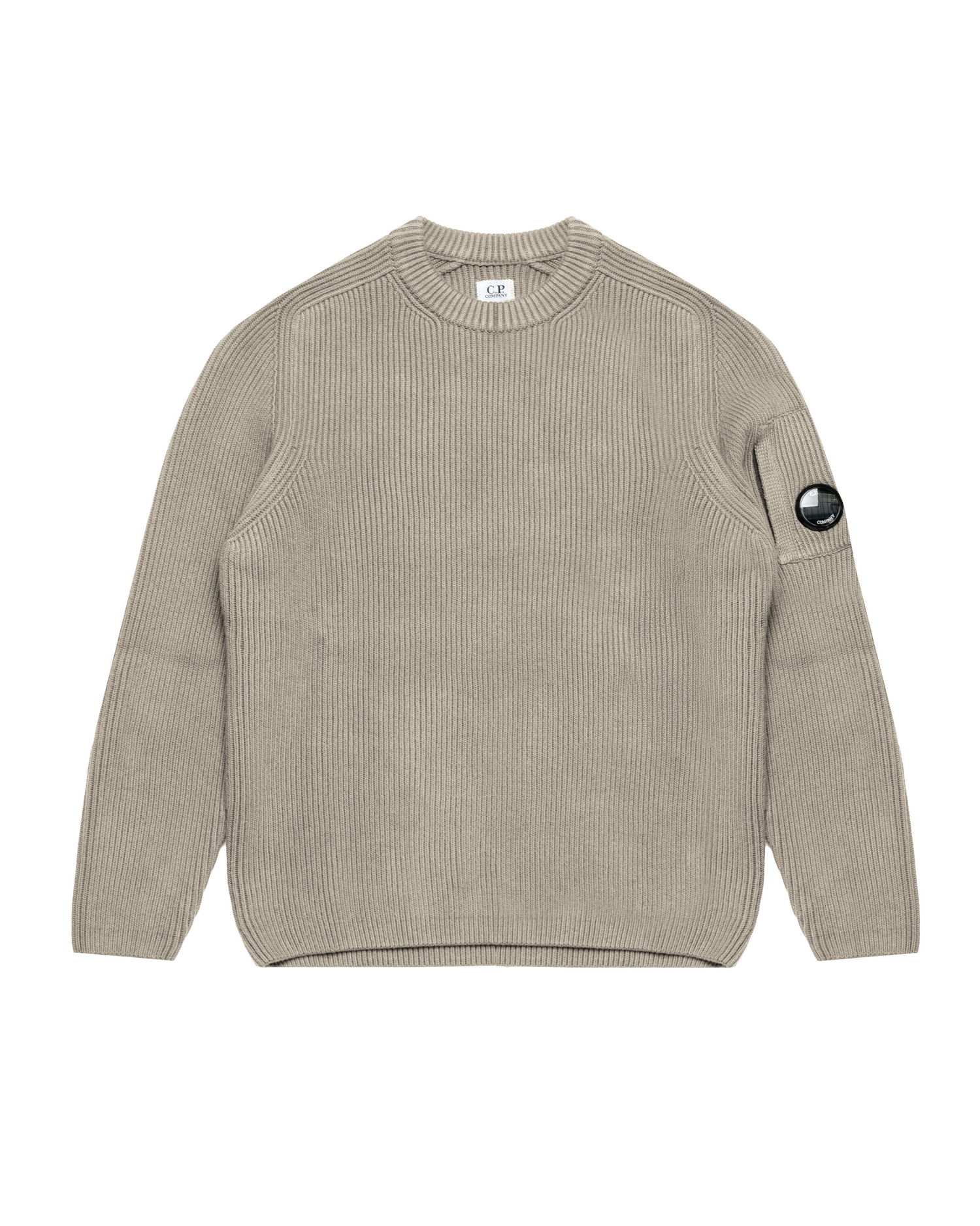 Sveter C.P. Company Ribbed Crew Neck Knit Béžová | 19CMKN017A005558G-356, 0