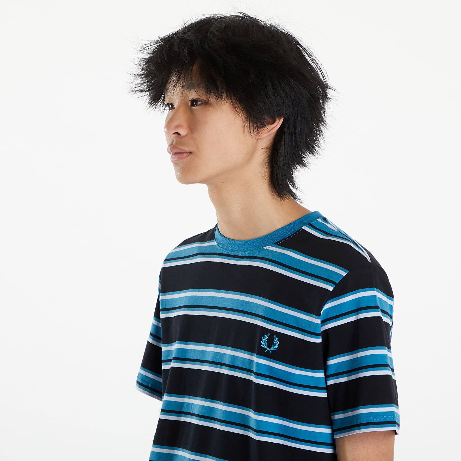 Stripe T-Shirt Black/ Light Smoke/ Ocean