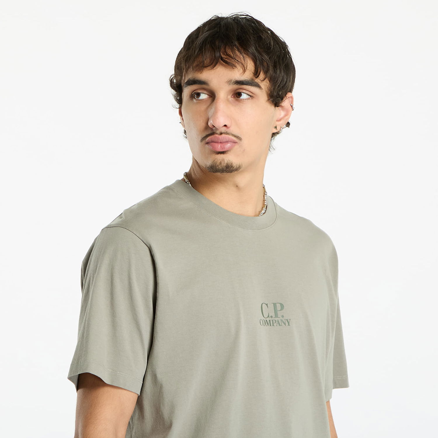 Tričko C.P. Company C.P. Company 30/1 Jersey British Sailor Short Sleeve Logo T-Shirt Zelené | 19CMTS106A006586W-356, 1